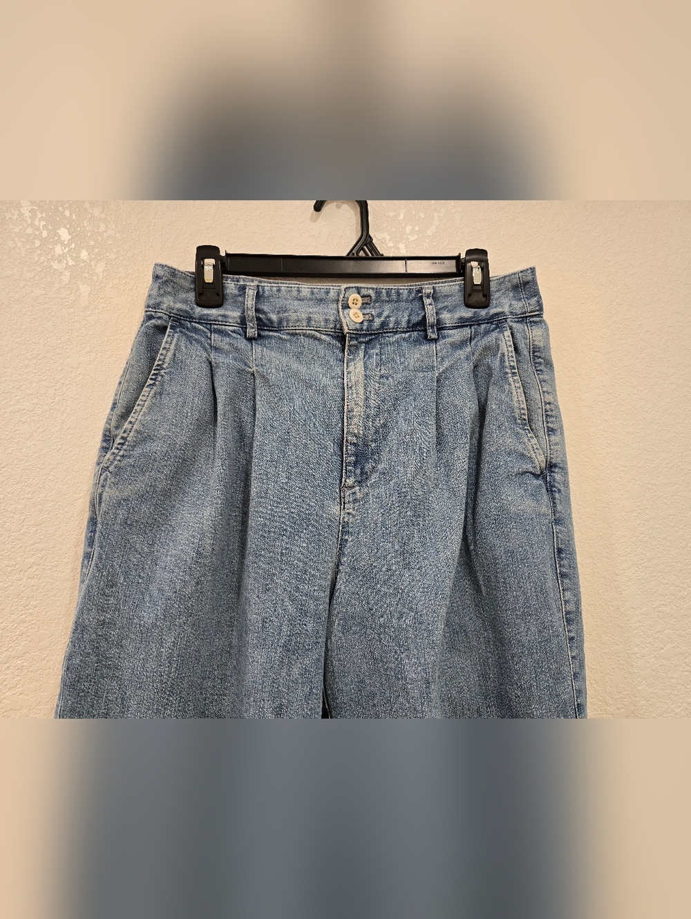 Madewell Pleated Taper Wide-Leg Jeans Nichols Wash 6 - Picture 6 of 12